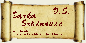 Darka Srbinović vizit kartica